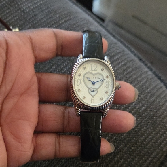 Judith Ripka Silver Watch with Black Strap - Picture 2 of 4